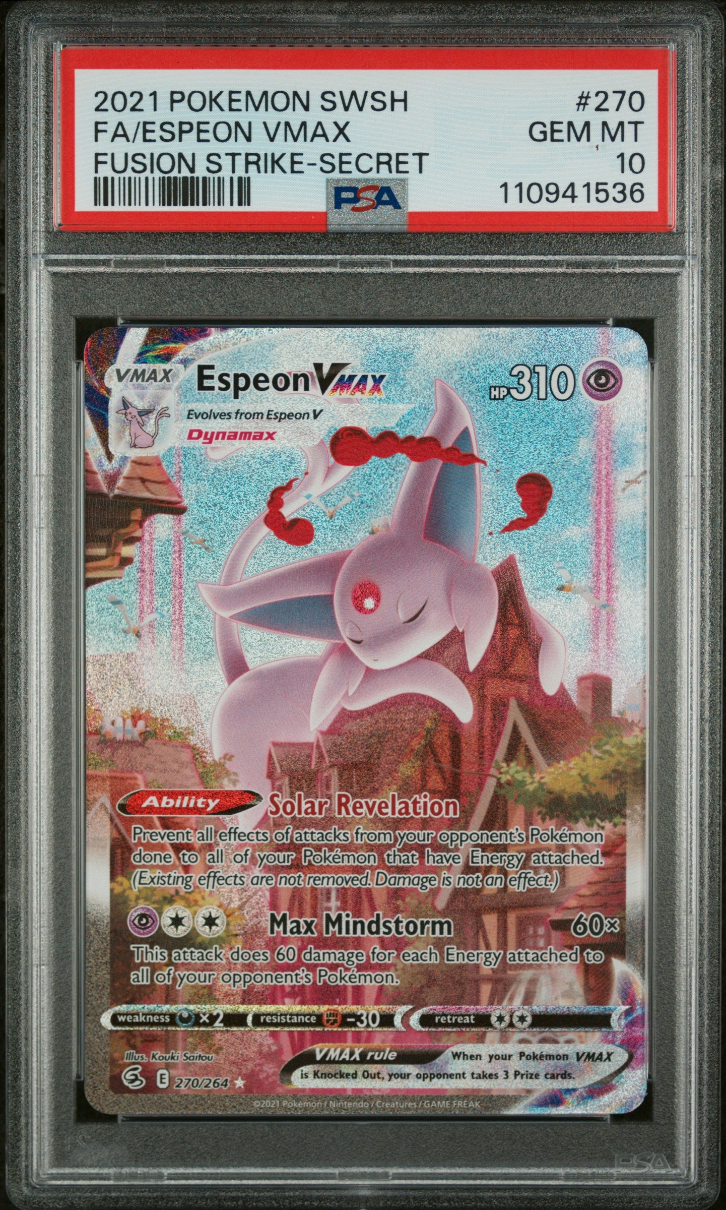 ESPEON VMAX FULL ART #270 PSA 10